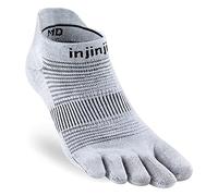 Injinji Unisex - Adulto Run Original Weight No-show, Grigio, Medium