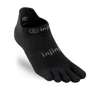 Injinji Men' s Run Original Weight No Show Toesocks, Uomo, Black