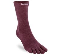 Injinji Unisex Liner Crew Merino Calzini, garnet, 37|38|39|40