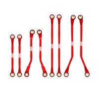 INJORA Gioco Elevato Collegamento CNC Alluminio Collegamento del Telaio per TRX4M High Trail K10 Upgrade 1/18 RC Crawler,Rosso