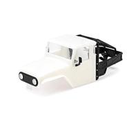 INJORA IR40 Carrozzeria del Camion con Gabbia Tubolare per Upgrade TRX4M Defender Bronco 1/18 RC Crawler,Bianco