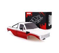 INJORA IR60 Pickup Carrozzeria Rigida con Barre di Carico per 1/18 RC Crawler TRX4M Defender Bronco (Rosso Bianco)