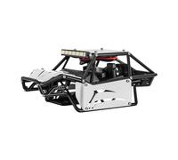 INJORA Nylon Rock Buggy Scocca Pannelli Alluminio Kit Telaio per 1/24 RC Crawler Car Axial SCX24 C10 JLU Bronco Base Camp Upgrade Parts，Argento