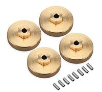 INJORA pesi ruota d'ottone con mozzo esagonale della ruota di 7mm per 1/24 RC Crawler Axial SCX24 AXI90081 parti di aggiornamento,4pcs