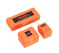 INJORA RC Decorazione Simulazione Bilancia Mini Scatola di Immagazzinaggio Attrezzature Decorazione Accessorio per 1/18 1/24 RC Crawler Auto Axial SCX24 Serie FCX24,Arancia