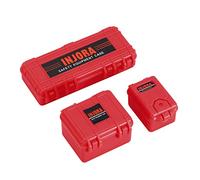 INJORA RC Decorazione Simulazione Bilancia Mini Scatola di Immagazzinaggio Attrezzature Decorazione Accessorio per 1/18 1/24 RC Crawler Auto Axial SCX24 Serie FCX24,Rosso