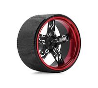 INJORA RC Trasmettitore Grilletto del Volante Volante CNC Alluminio a 5 Razze per Trasmettitore TQI TRX4M TRX4 TRX6,Rosso