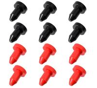 INJOYTEC Confezione da 12 tappi di scarico per kayak da 1,27 cm, in gomma neoprene, compatibili con kayak, Aruba 8 SS, Aruba 10, Bali 8, Sportsman 8, adatti per apertura da 1/2 pollici, nero, rosso