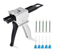 INJOYTEC Pistola erogatrice da 50 ml, kit di pistola erogatrice manuale 2:1/1:1 con 10 ugelli di miscelazione, kit di pistole per l'applicazione di sigillanti a due componenti AB, kit di pistole