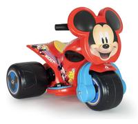 INJUSA - Moto Samurai Mickey Mouse, per Bambini da 1 a 3 anni, Moto Elettrica per Bambini a Batteria 6V, con Acceleratore a Pedale e 3 Ruote in Plastica, Velocità Massima 3 Km/h, Colore Rosso