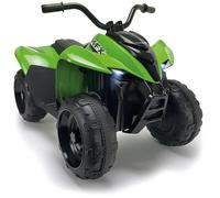 Quad Elettrico per Bambini Kawasaki KFX90 12V per Bambini 3-5 Anni con Acceleratore Pedale Luci LED Freno Elettrico Velocità 5 km/h INJUSA