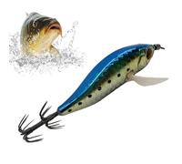 Ink Baits - Esche Da Luminose Esche Artificiali | Set Di Acqua Salata, Disegni Di Polpo Seppia, Simulazione Realistica Di Pesci Preda, Aumento Del Tasso Di Cattura Al E Notturna