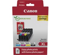 INK CANON CLI-551XL Ink Cartridge C/M/Y/BK - 6443B008 NEW
