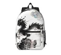 Ink Dragon Pattern - Zaino da viaggio leggero con tasche, 43 cm | Impermeabile e durevole. Adatto per tablet portatile. Per lavoro, viaggi, sport.