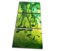 Ink Emerald Green Abstract TREBLE TELA parete arte foto stampa