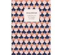 “Ink & Emotion” Feminine Patterned Journal with Custom Dates, Hard Cover, Large (7" x 10") Ruled/Lined, 110 pages