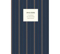 “Ink & Ideas” Geometric Patterned Journal with Custom Dates, Hard Cover, Large (7" x 10") Ruled/Lined, 110 pages