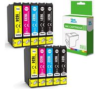 Ink-Jello - Cartuccia di ricambio per stampante, compatibile con Epson WorkForce WF-2010W, WF-2510WF, WF-2540WF, WF-2630WF, WF-2650DWF, WF-2660DWF, WF-2760DWF 16XL, confezione da 10 pezzi, nero,