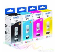 INK JET Genuine 104 ECOTANK Ink Bottiglia Ricarica Set per ET-2710