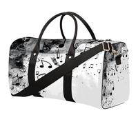 Ink Music Notation - Borsone da viaggio pieghevole, impermeabile, per sport, palestra, con spallacci