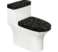Ink Night Star Chart - Set di 2 coprisedili per WC, con coperchio del serbatoio, adatti per WC a forma di U o estesi, perfetti per inaugurazione della casa, compleanni e regali