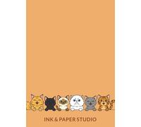 Ink & Paper Studio | Notebook Journal - A5 Size, 198 Ruled Pages, 90 GSM Natural Shade, Paperback | Cat Lover's