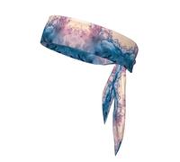 Ink Splash Waves - Fascia per capelli sportiva che assorbe il sudore, antiscivolo e regolabile, per corsa, basket, yoga, sport