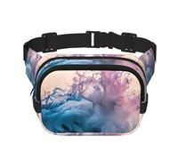 Ink Splash Waves - Marsupio multifunzione stampato, unisex, alla moda, per viaggi e sport