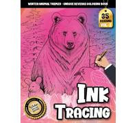 Ink tracing book for adults: Calming Winter Animal Art to Trace and Color - Aesthetic Adult Activity Book for Mindful Creativity and Stress Relief