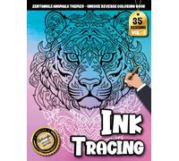 Ink Tracing Book For Adults: Peaceful zentangle Animal Tracing Patterns with Watercolor Blends for Relaxing, Stress-Relief Coloring Sessions