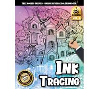 Ink Tracing Book For Adults: Relaxing Tree House Pages Featuring Watercolor Scenes for Creative Tracing and mindfulness
