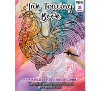 Ink Tracing Book for Adults: Stress relief reverse Hen Mandala Coloring Book for adults: mindfully Follow white lines to Uncover 35 cute Hen Mandala ... pages a perfect gift for Hen Lovers(Vol-01)