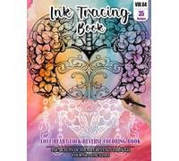 Ink Tracing Book for Adults: Stress relief reverse Love Heart Lock Mandala Coloring Book for adults: mindfully Follow white lines to Uncover 35 cute ... a perfect gift for Valentines day(Vol-04)
