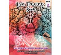 Ink Tracing Book for Adults: Stress relief reverse Love Heart Lock Mandala Coloring Book for adults: mindfully Follow white lines to Uncover 35 cute ... a perfect gift for Valentines day(Vol-08)