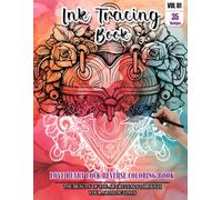 Ink Tracing Book for Adults: Stress relief reverse Love Heart Lock Mandala Coloring Book for adults: mindfully Follow white lines to Uncover 35 cute ... a perfect gift for Valentines day(Vol-1)