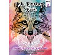 Ink Tracing Book for Adults: Stress relief reverse Racoon Mandala ink tracing book for adults: mindfully Follow white lines to Uncover 35 Racoon ... pages a perfect gift for Racoon lovers(Vol-2)