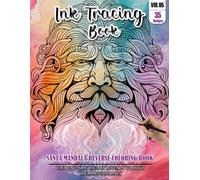 Ink Tracing Book for Adults: Stress relief reverse Santa Mandala ink tracing book for adults: mindfully Follow white lines to Uncover 35 Santa Mandala ... pages a perfect gift for Santa lovers(Vol-5)