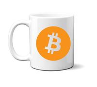 Ink Trendz - Tazza da caffè con scritta "Bitcoin", idea regalo per amanti delle criptovalute, 325 ml