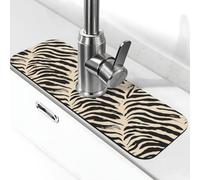 Ink Wash Zebra Print - Tappetino per rubinetto, in diatomite, 38,1 x 14 cm