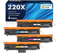 INK4U 220X Cartuccia Toner (Chip Recente, Alta Capacità) Compatibili per HP 220A 220X Toner con Color Laserjet Pro 4202dn 4302fdn MFP 4302dw 4302fdw 4202dw 4202dn 4302fdn (W2200X W2201X W2202X W2203X)