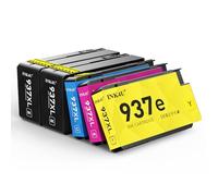 INK4U Cartucce 937e Multipack (con Chip, Confezione da 5) Compatibile per HP 937 937XL Compatibili con Officejet Pro 9110b, 9120b, 9130b, 9720, 9730 (937e Nero x 2, Ciano, Magenta, Giallo)