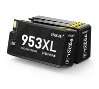 INK4U Cartucce 953XL Nero, Alta Capacità, Compatibile per HP 953 XL 953 Nero Compatibili con HP OfficeJet Pro 8710 8720 8730 8740 7740 8715 8718 7730 8728 8719 7720 8725 8210 (2 Nero, 2000 Pagine)