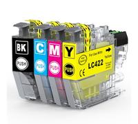 INK4U Cartucce LC422 (Installazione Riconoscimento Rapido) Compatibili per Brother LC422VAL Compatibili con Brother MFC-J5340DW MFC-J5345DW MFC-J5740DW MFC-J6540DW MFC-J6940DW