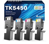 INK4U TK5450 Toner compatibile con Kyocera TK-5450 Multipack compatibile con Kyocera ECOSYS MA2600cfx MA2600cwfx Plus PA2600cwx Plus MA2600cx MX2100cwx (TK-5450K, TK-5450C, TK-5450M, TK-5450Y, con
