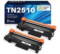 INK4U TN2510 Cartucce di Toner Compatibili per Brother TN 2510, Chip Recente, 2 Nero, per DCP-L2627DW HL-L2400DWE DCP-L2627DWXL DCP-L2620DW MFC-L2860DW DCP-L2665DW DCP-L2660DW MFC-L2860DWE Stampanti