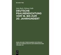Inka Bach Helmu Deutsche Psalmendichtung vom 16. bis zum 20. (Copertina rigida)