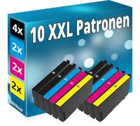 Inkadoo 10 cartucce d'inchiostro compatibili per Epson Workforce WF 3820 DWF 7840 DTWF 7835 DTWF 7830 DTWF