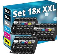 Inkadoo 18 cartucce d'inchiostro compatibili per Canon PIXMA IX6550 MG6150 MG6250 MG8150 MG8250 525 526