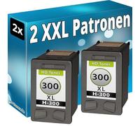 Inkadoo 2 cartucce ricaricabili compatibili con HP 300 XL F2492 F2493 F4200 F4210 F4213 F4224