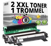 Inkadoo 2 toner + tamburo compatibili per Brother DCP1510 DCP1512 DCP1610W HL1110 TN-1050 DR